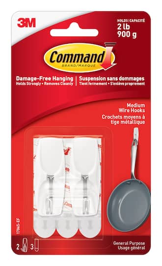 3m hooks maximum weight Command Medium Wire Hooks, 13 Hooks, 16 White Adhesive Strips, Damage Free Hanging Picture Hangers, No Tools Wall Hanging Strips for Living Spaces : Home & Kitchen Free Hanging Holds strongly Removes cleanly Easy to apply Easy to remove Works on a variety of surfaces Easy to apply and remove Works on a variety of surfaces Features Specifications Command Hooks are available in a wide range of designs to match your individual style and needs Command 15 Lb XL Heavyweight